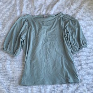 Small H&M blue puff half-sleeve shirt